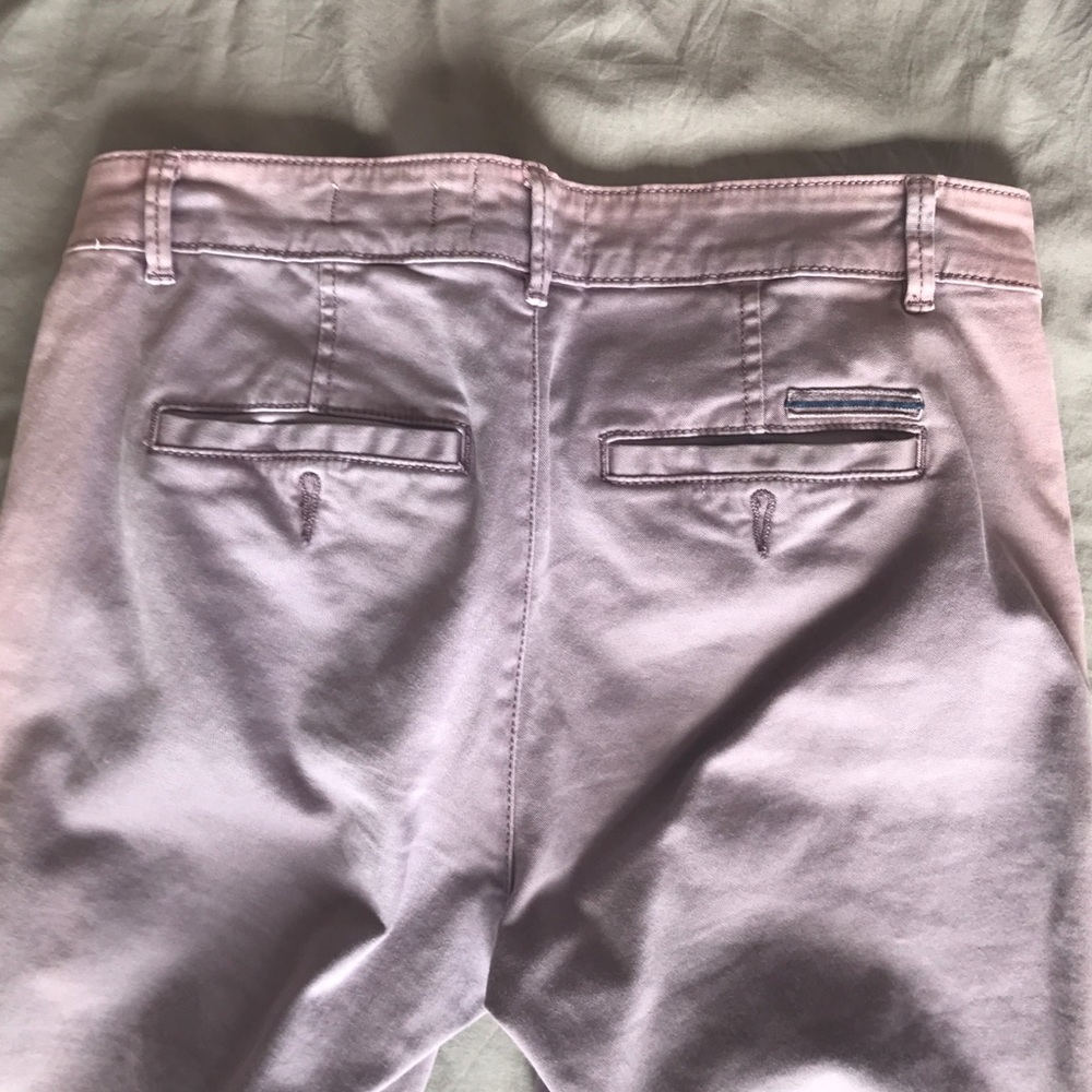Anthro chino purple w/flower embroidery 25 - Picture 12 of 15